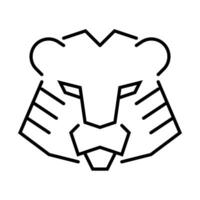 Tiger Symbol, Zeichen, Symbol im Linie Stil vektor