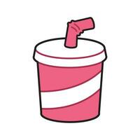 süß kawaii Limonade Tasse Clip Art Aufkleber vektor