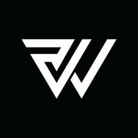 brev rw logotyp mall vektor design