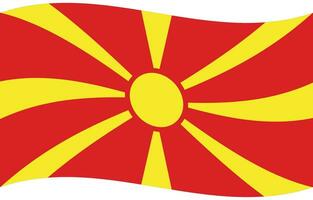 norr macedonia flagga Vinka. norr macedonia flagga vektor