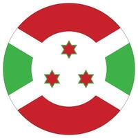 burundi flagga i cirkel. flagga av burundi runda form vektor