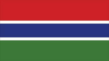 Gambia Flagge. Flagge von Gambia vektor