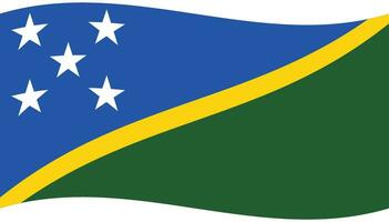 Solomon Inseln Flagge Welle. Solomon Inseln Flagge. Flagge von Solomon Inseln Flagge vektor