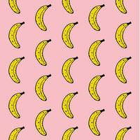 Banane Muster Hintergrund. Sozial Medien Post. Obst Vektor Illustration.