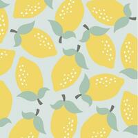 Zitrone Muster Hintergrund. Sozial Medien Post. Früchte Vektor Illustration.