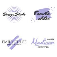 Feminin Vintage Retro Vector Logo