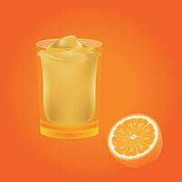 orange smoothie vektor konst