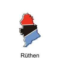 Vektor Karte von Ruthen. Grenzen von zum Ihre Infografik. Vektor Illustration Design Vorlage