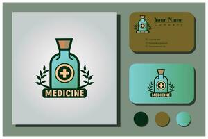 medicin läkemedel logotyp vektor