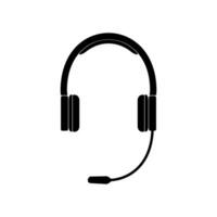 Kopfhörer oder Headset Silhouette zum Symbol, Symbol, Logo Typ, Piktogramm, Apps, Webseite, Kunst Illustration oder Grafik Design Element. Vektor Illustration