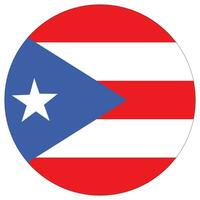 puerto rico flagga cirkel form. flagga av puerto rico runda form vektor