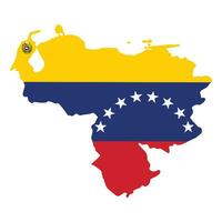 Venezuela Flagge und Karte Vektor Illustration