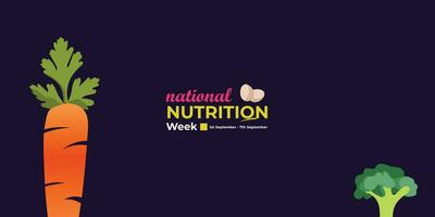 National Ernährung Woche Poster Design vektor