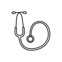 Stethoskop Symbol im eben Stil Herz Diagnose Vektor Illustration auf isoliert Hintergrund Medizin Zeichen Geschäft