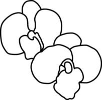 skizzieren von Orchidee Blume vektor