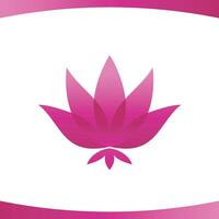 Rosa Lotus Blume Logo Vektor