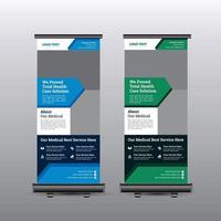 Covid-19 Roll-Up-Banner-Design vektor