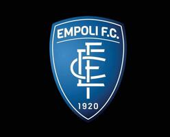 empoli klubb symbol logotyp serie en fotboll calcio Italien abstrakt design vektor illustration med svart bakgrund