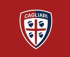 cagliari Verein Logo Symbol Serie ein Fußball kalcio Italien abstrakt Design Vektor Illustration mit rot Hintergrund