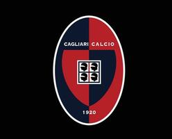 cagliari klubb symbol logotyp serie en fotboll calcio Italien abstrakt design vektor illustration med svart bakgrund