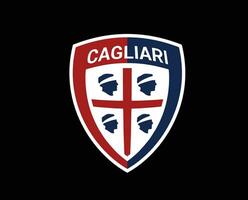 cagliari klubb logotyp symbol serie en fotboll calcio Italien abstrakt design vektor illustration med svart bakgrund