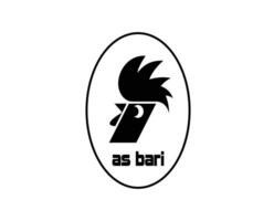 bari klubb symbol logotyp svart serie en fotboll calcio Italien abstrakt design vektor illustration