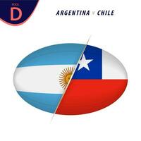 rugby konkurrens argentina v chile . rugby mot ikon. vektor