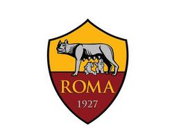som roma klubb logotyp symbol serie en fotboll calcio Italien abstrakt design vektor illustration
