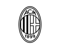 ac Mailand Verein Logo Symbol schwarz Serie ein Fußball kalcio Italien abstrakt Design Vektor Illustration