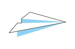 weißes Papierflugzeug vektor