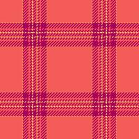 Stoff nahtlos Vektor von Hintergrund Plaid prüfen mit ein Textur Tartan Textil- Muster.