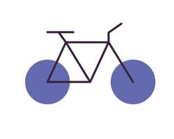 lila cykel ikon vektor