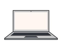 Offener grauer Laptop vektor