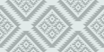 ethnisch abstrakt Ikat Kunst. nahtlos Muster im Stammes-, Volk Stickerei, und Mexikaner Stil. aztekisch geometrisch Kunst Ornament Druckdesign zum Teppich, Hintergrund, Kleidung, Verpackung, Stoff, Abdeckung. grau Farbe vektor