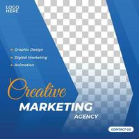 kreativ marknadsföring byrå social media posta företag marknadsföring baner mall vektor
