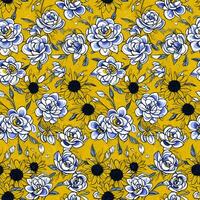 ai generieren Blumen- nahtlos Muster Digital drucken Muster Design Textil- Digital drucken vektor