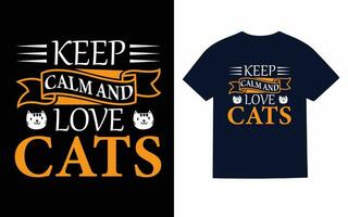 Katzen-T-Shirt-Design vektor