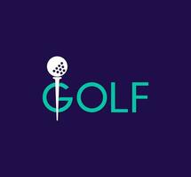 modern golf typografi boll logotyp. unik Färg övergångar. golf turnering och team logotyp mall. vektor. vektor