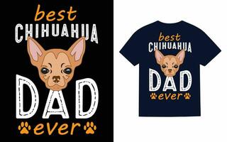 chihuahua hund t-shirt design, typografi, vektor, t skjorta vektor