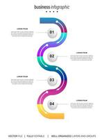 Schritte Business-Daten-Visualisierung Timeline-Prozess Infografik-Template-Design mit Symbolen vektor