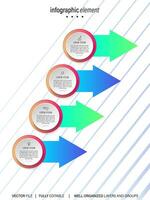 Schritte Business-Daten-Visualisierung Timeline-Prozess Infografik-Template-Design mit Symbolen vektor