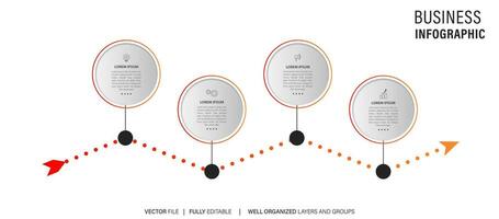 ny produkt utveckling infographic Diagram design mall. redigerbar infochart med ikoner. instruktions- grafik med 4 steg sekvens. visuell data presentation. vektor