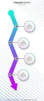 kreativ Konzept zum Infografik mit 4 Schritte, Optionen, Teile oder Prozesse. Geschäft Daten Visualisierung. vektor