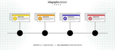 visualisering av affärsdata. processdiagram. abstrakta element av graf, diagram med steg, alternativ, delar eller processer. vektor affärsmall för presentation. kreativt koncept för infographic.