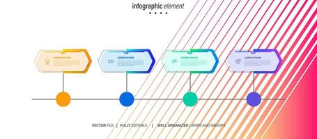 Business-Infografik mit Notizpapier-Design-Vektor. vektor