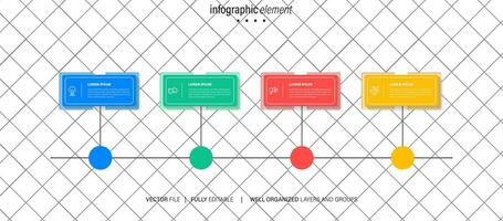 vektor infographic pil design med 4 alternativ eller steg. infographics för företag begrepp. kan vara Begagnade för presentationer baner, arbetsflöde layout, bearbeta diagram, strömma Diagram, info Graf