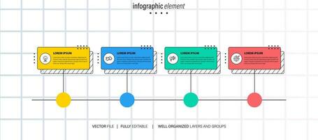 Infografik Vektor Broschüre Elemente zum Geschäft Illustration im modern Stil.