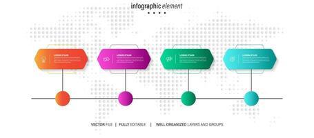 företag infographic element med 4 alternativ, steg, siffra vektor mall design