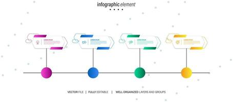 uppsättning av infographics element i modern platt företag stil vektor