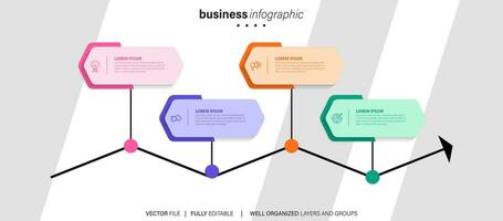 uppsättning av infographic element data visualisering vektor design mall. kan vara Begagnade för steg, alternativ, företag bearbeta, arbetsflöde, diagram, flödesschema begrepp, tidslinje, marknadsföring ikoner, info grafik.
